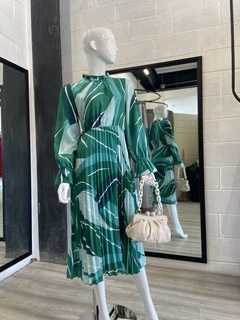Vestido largo Verde con Blanco en internet