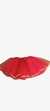 Falda roja con cinta dorada - comprar online