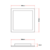 Kit 10 Painel Led Paflon Quadrado De Embutir 6500K 24W Avant