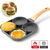 Panela de Omelete Espessada com Cabo de Madeira, Frigideira de 4 Furos, Preto, A - comprar online
