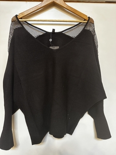 Sweter negro con brillo