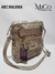 Bandolera Malvina - Dorado / Beige con Flores