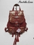 Mochila Lara - Rojo/Tapa Detalles Dorado