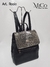 Mochila Rocio - Negro Con Tapa Gris