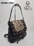Mochila Cartera Vera - Negro/Tapa Animal Print