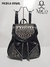 Mochila Abigail - Negro/ Detalles Plata