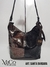Cartera Santa Barbara - Negro con Peltre/Textura Reptil