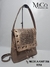 Mochila Cartera Vera - Beige/ Tapa Reptil con Rosa Oro
