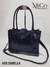 Cartera Isabella (D) - Azul Metalizado