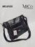 Bandolera Aylen - Negro con Textura/Peltre