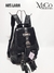 Mochila Lara - Negro/Tapa Crocco Charolado