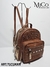 Mochila Tucuman - Marron Textura Reptil/Dorado