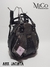 Mochila Cartera Jacinta - Negro Con Plata