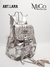 Mochila Lara -Plata /Tapa Tornasolada