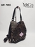 Mochila Cartera Paris - Negro/Tapa con detalles Dorado
