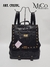 Mochila Cartera Cristal - Negro Brilloso Reptil