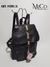 Mochila Natalia - Negro/ Tapa Textura Reptil
