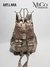 Mochila Lara - Dorado / Tapa detalles Cebra