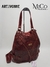Mochila Cartera Ivonne - Rojo/Tapa Textura Crocco