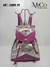 Mochila Santa Fe - Fucsia y plateado