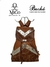 Mochila Santa Fe -Marrón jaspeado, texturado y dorado