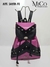Mochila Santa Fe - Negro y fucsia