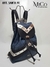 Mochila Santa Fe - Azul snake, azul liso y plateado