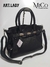 Bolso Cartera Lady - Negro Detalles Charol