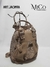 Mochila Cartera Jacinta - Vison Textura Reptil con Brillo