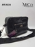 Bandolera Rocio - Negro Textura Reptil