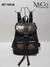 Mochila Noelia - Negro Tapa Reptil dorada