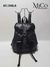 Mochila Noelia - Negro Tapa Textura Reptil