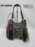 Cartera Sabrina - Animal Print Negro Con Pelo