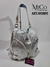 Mochila Cartera Ivonne - Plata/ Tapa Reptil
