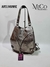 Mochila Cartera Ivonne - Peltre/Tapa Textura Crocco