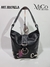 Cartera Rafaela - Negro Textura Reptil