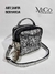 Bandolera Santa Bernarda - Plata Jaspeado y Negro