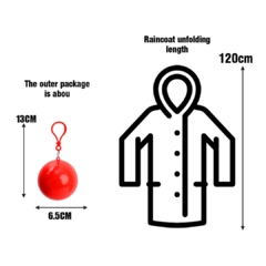 Chubasquero portátil para adultos, bola desechable de emergencia - tienda en línea