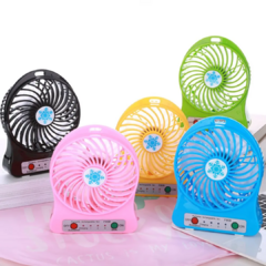 Mini ventilador recargable con lampara