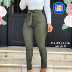 Pantalón strech sexi con moño - tienda en línea