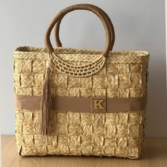 KIT BOLSA DE PALHA BEGE + CHAPÉU PALINA DOBRÁVEL - loja online
