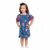 Vestido Azul com Flores