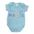 Body Bicho Molhado 100% ALgodão Eu amo a Mamãe Azul