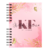Caderno Rosa com dourado 19x24 cm