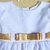 Vestido Baby Luxo Fita Dourada na internet