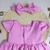 Vestido Baby Luxo Fita Dourada - loja online
