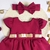 Vestido Baby Luxo Fita Dourada