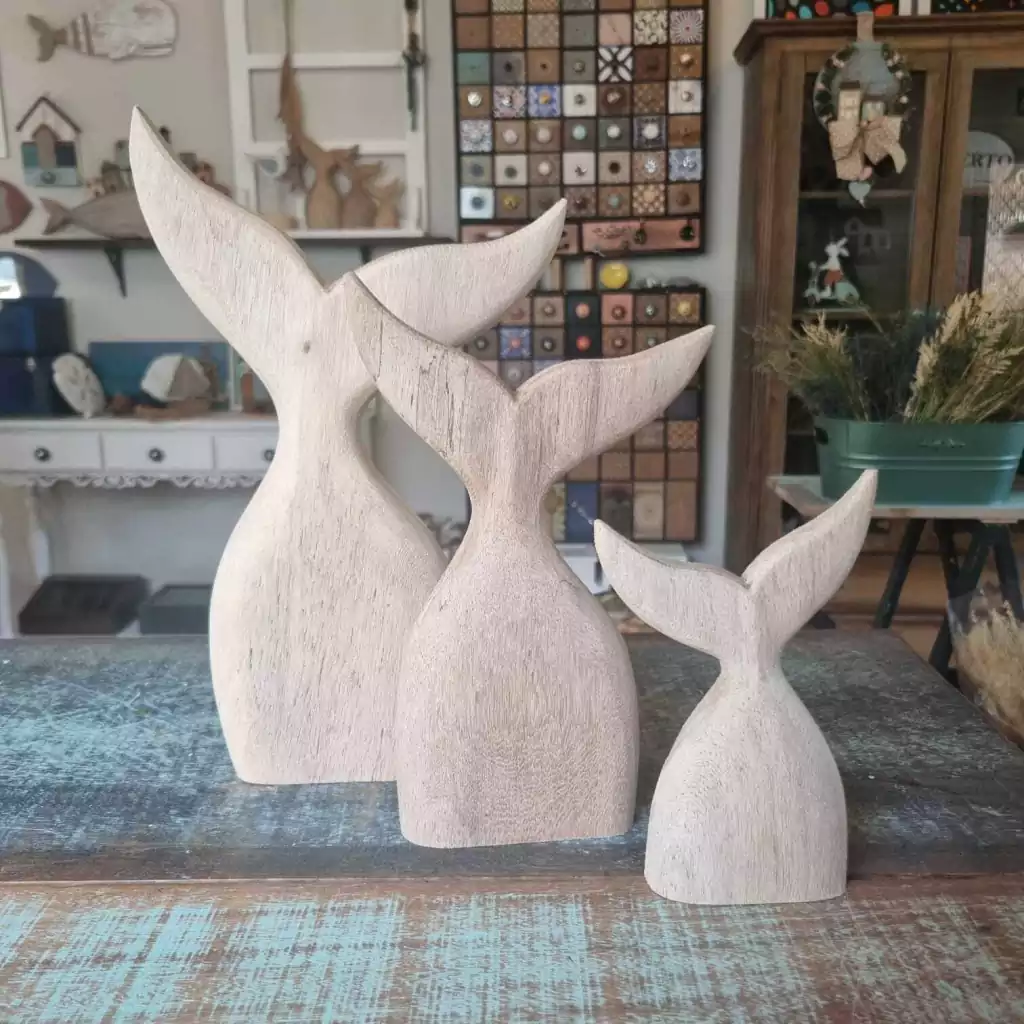 Rabo de baleia talhado