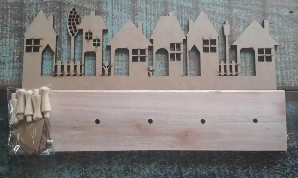 Cabide de casas 2 cru