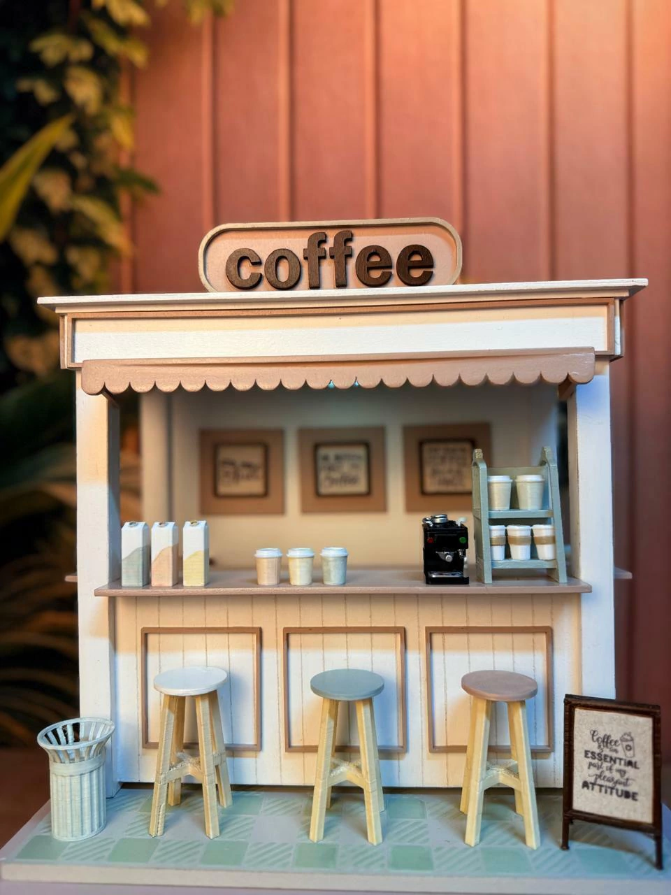 Kit Cafeteria Retrô Miniatura Crua